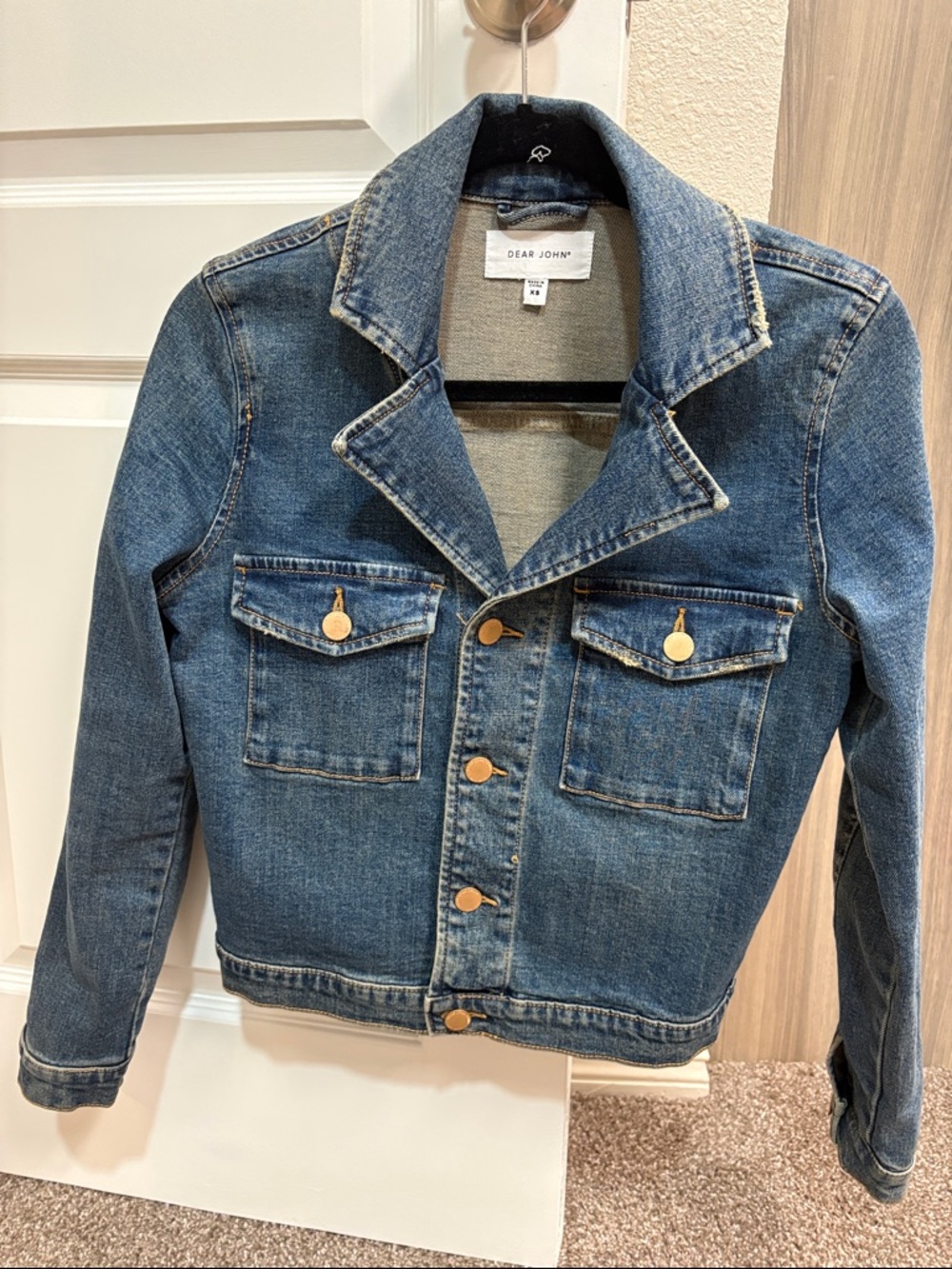 Dear John Blue Denim Jacket with Gold Buttons